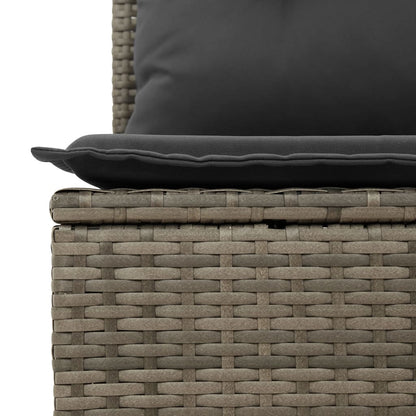 Set Divano da Giardino 6 pz con Cuscini Grigio in Polyrattan | homemem39