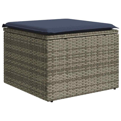 Set Divani da Giardino 8 pz con Cuscini Grigio in Polyrattan | homemem39