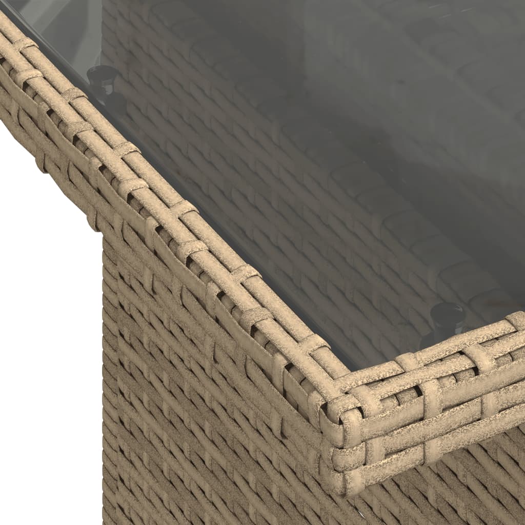 Set Divano da Giardino 9 pz con Cuscini Beige in Polyrattan | homemem39