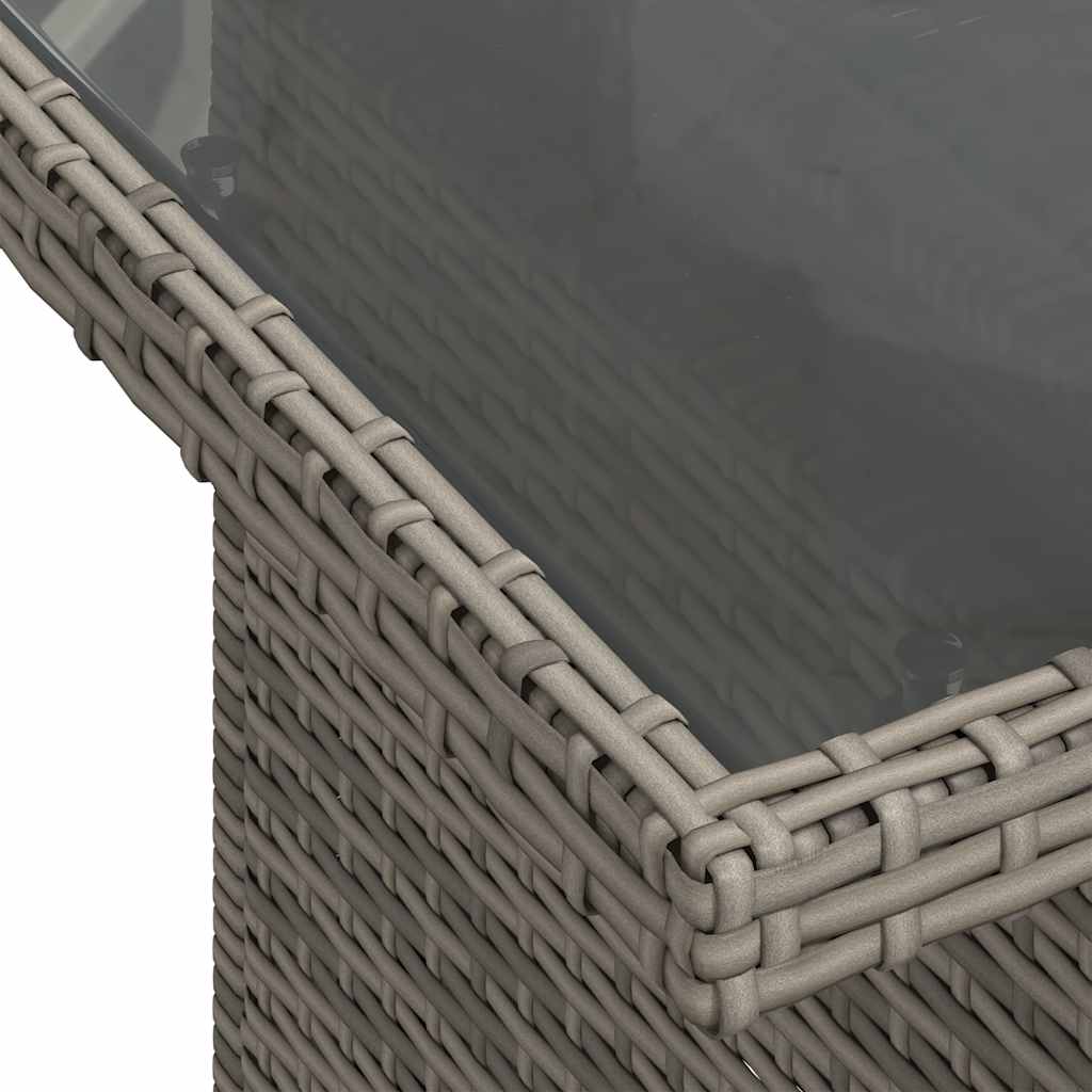 Set Divani da Giardino 7 pz con Cuscini Grigio in Polyrattan | homemem39