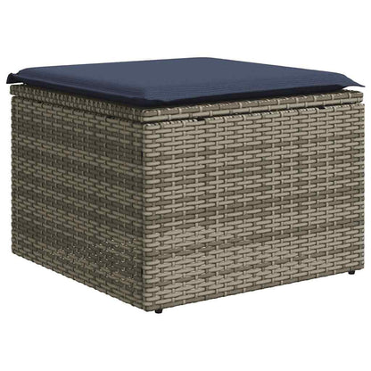 Set Divani da Giardino 7 pz con Cuscini Grigio in Polyrattan | homemem39