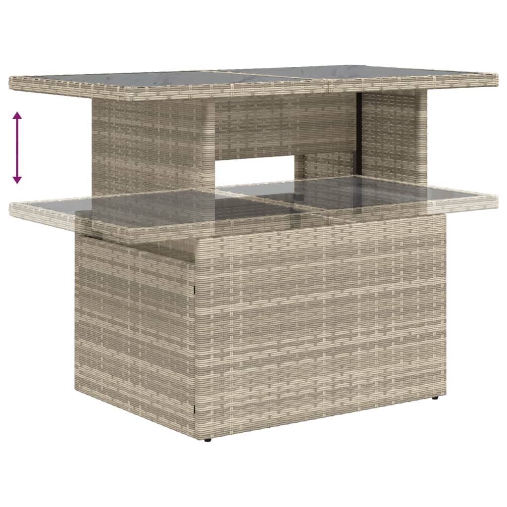 Set Divano da Giardino 8pz con Cuscini Grigio Chiaro Polyrattan | homemem39