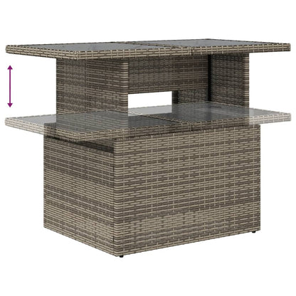 Set Divano da Giardino 10 pz con Cuscini Grigio in Polyrattan | homemem39
