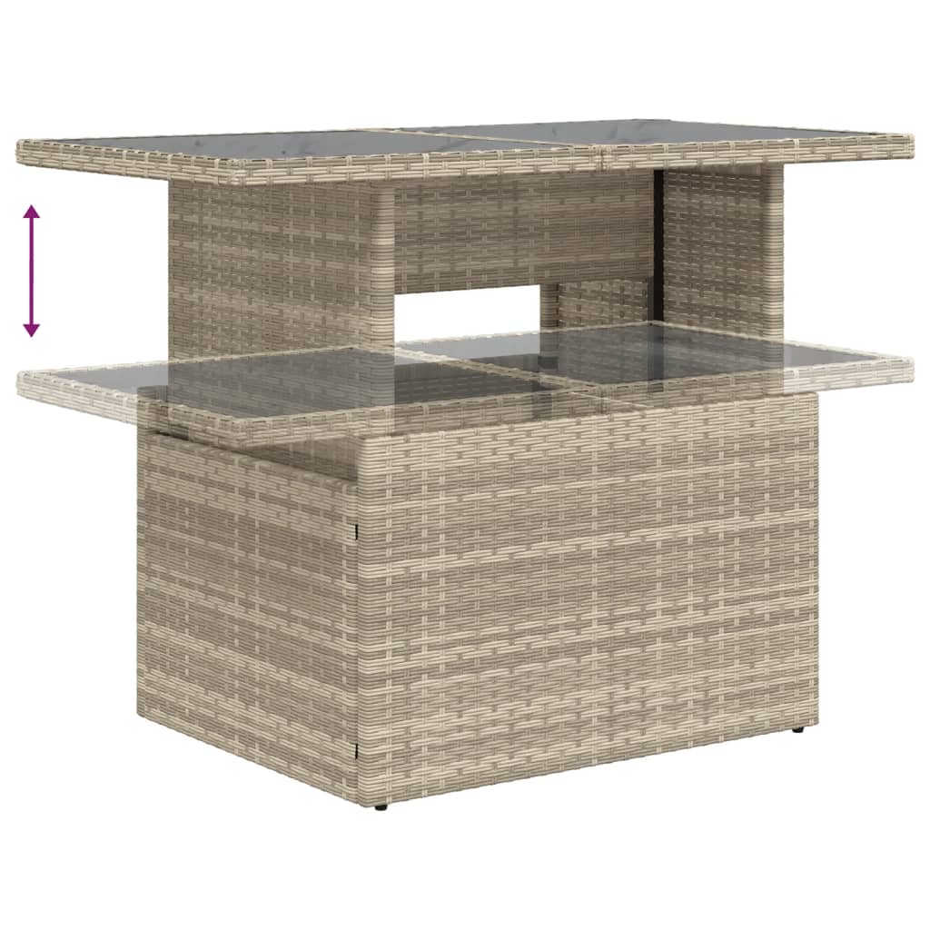 Set Divani da Giardino 11 pz con Cuscini in Polyrattan Grigio | homemem39