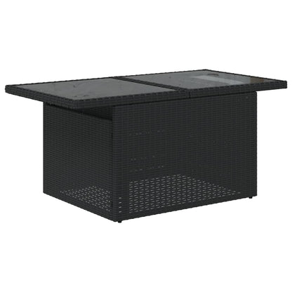 Set Divani da Giardino 11 pz con Cuscini in Polyrattan Nero | homemem39