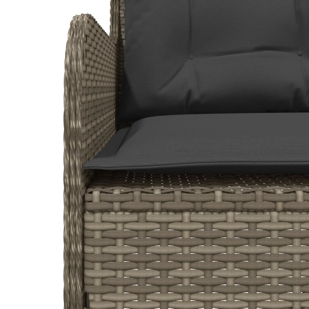 Set Divano da Giardino 2 pz con Cuscini Grigio in Polyrattan - homemem39