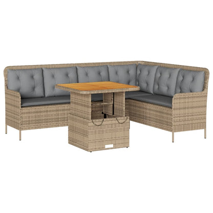 Set Divani da Giardino 2 pz con Cuscini Beige in Polyrattan - homemem39