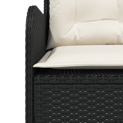Set Divani da Giardino 2 pz con Cuscini in Polyrattan Nero - homemem39