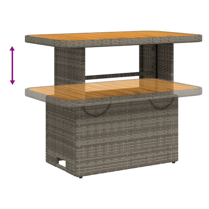 Set Divano da Giardino 2 pz con Cuscini Grigio in Polyrattan | homemem39