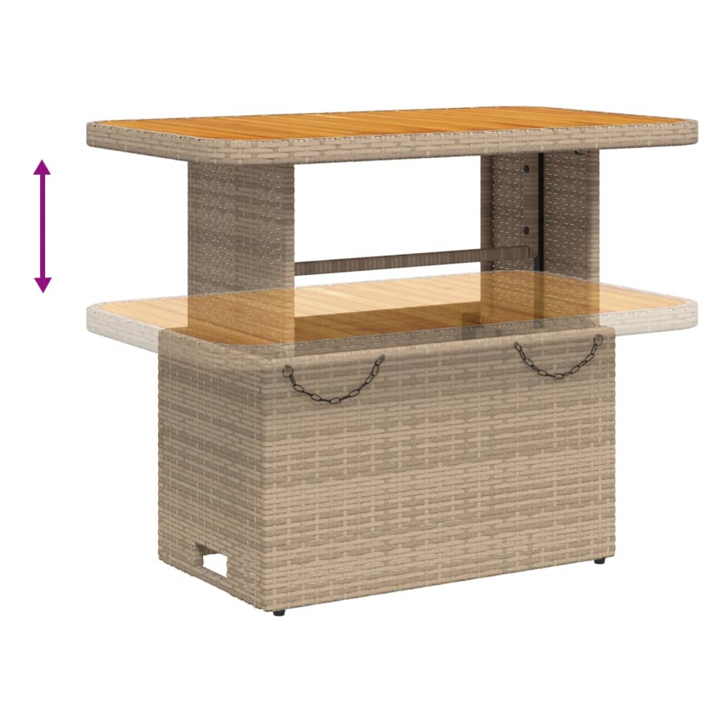 Set Divani da Giardino 2 pz con Cuscini Beige in Polyrattan