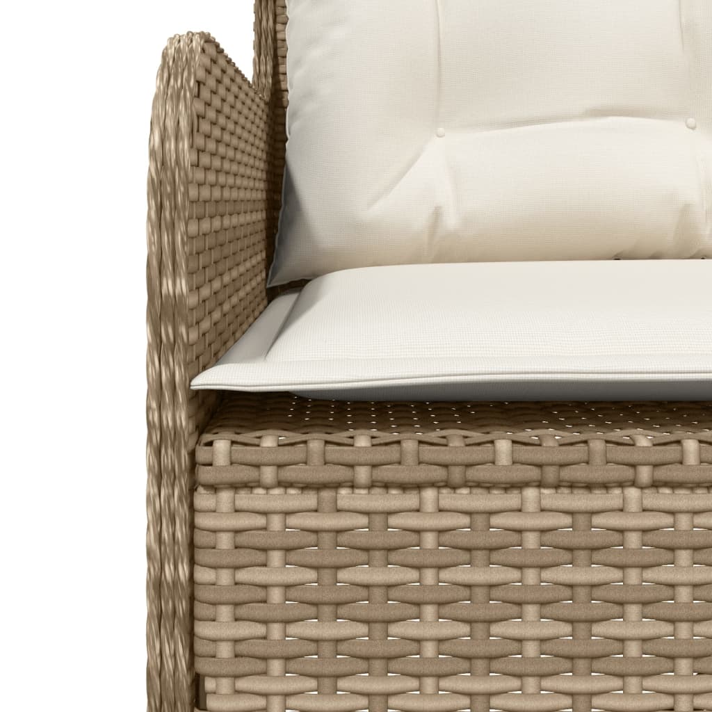Set Divani da Giardino 2 pz con Cuscini Beige in Polyrattan | homemem39