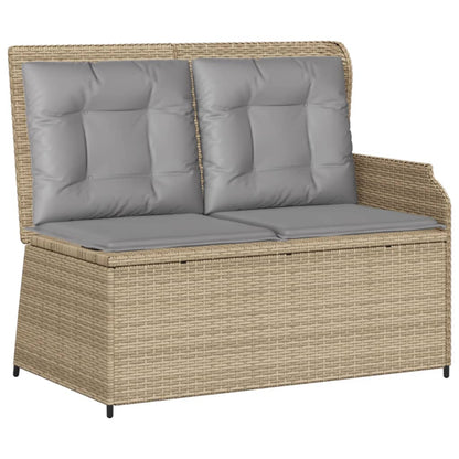 Set Divani da Giardino 4 pz con Cuscini in Polyrattan Beige