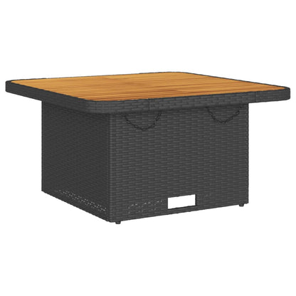 Set Salotto da Giardino con Cuscini 7pz Nero Polyrattan | homemem39