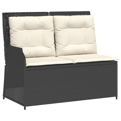 Set Salotto da Giardino con Cuscini 7pz Nero Polyrattan | homemem39