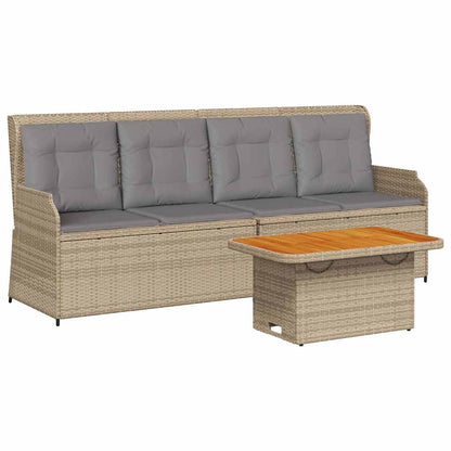 Set Divani da Giardino 3 pz con Cuscini in Polyrattan Beige - homemem39