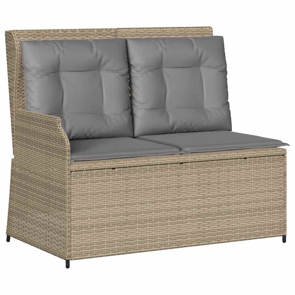 Set Divani da Giardino 3 pz con Cuscini in Polyrattan Beige - homemem39