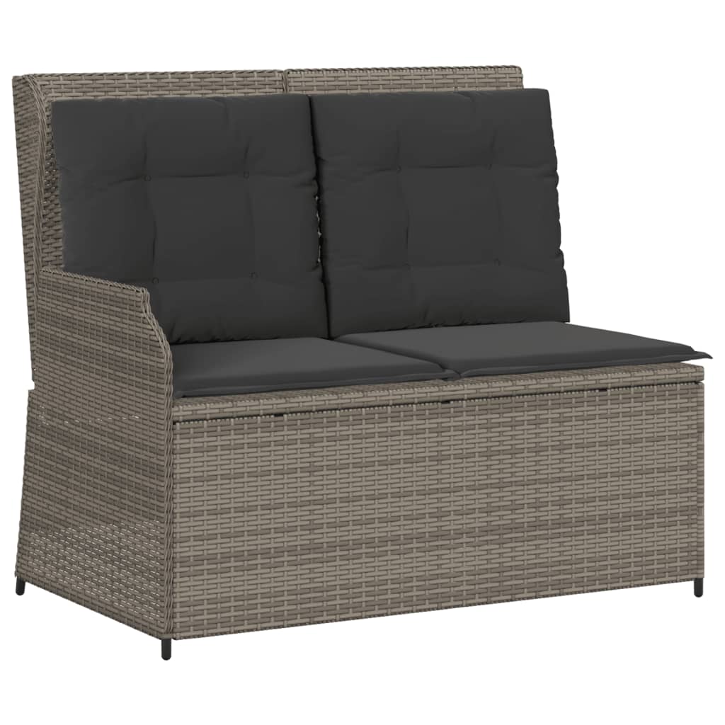 Set Divani da Giardino 6 pz con Cuscini in Polyrattan Grigio | homemem39