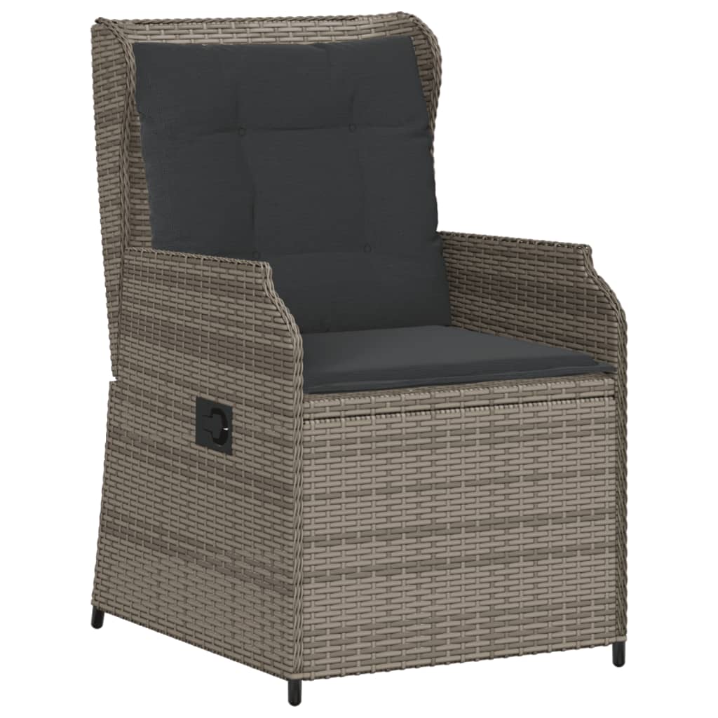 Set Divani da Giardino 5 pz con Cuscini in Polyrattan Grigio | homemem39