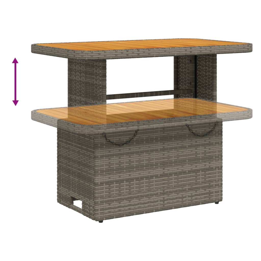 Set Divani da Giardino 5 pz con Cuscini in Polyrattan Grigio | homemem39