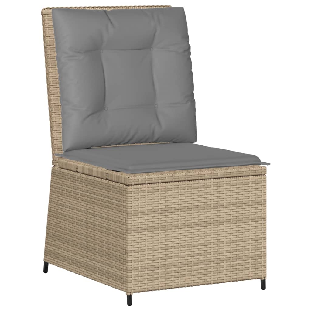 Set Divani da Giardino 5 pz con Cuscini in Polyrattan Beige | homemem39