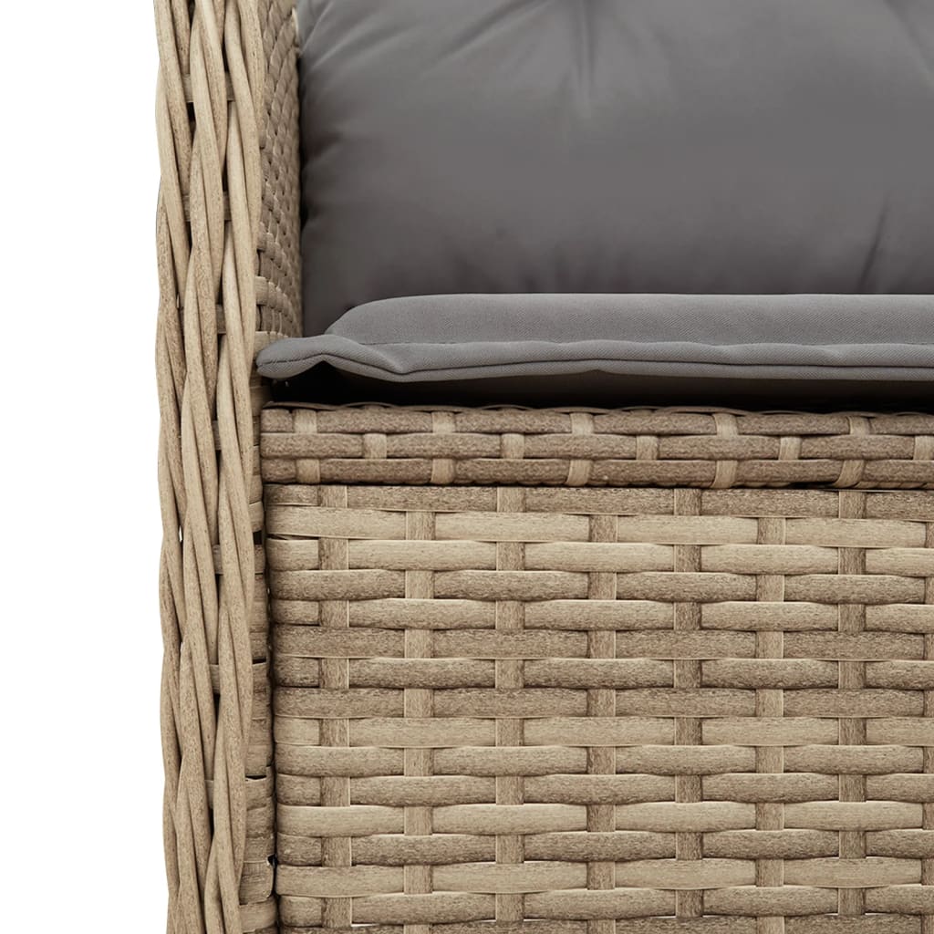 Set Divani da Giardino 5 pz con Cuscini in Polyrattan Beige | homemem39