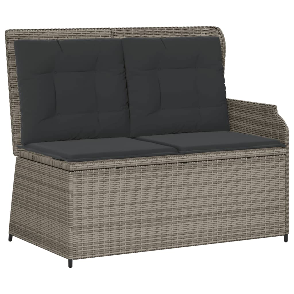 Set Divani da Giardino 6 pz con Cuscini in Polyrattan Grigio