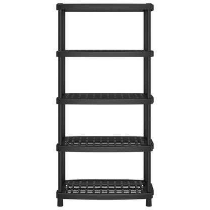 Scaffale a 5 Ripiani Nero 93,5x45,5x194,5 cm in PP - homemem39