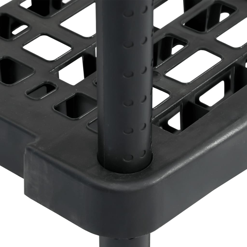 Scaffale a 5 Ripiani Nero 93,5x45,5x194,5 cm in PP - homemem39