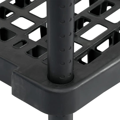 Scaffale a 5 Ripiani Nero 93,5x45,5x194,5 cm in PP - homemem39