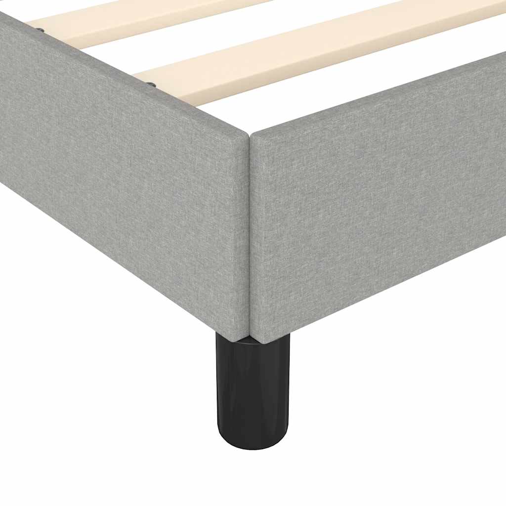 Giroletto senza Materasso Grigio Chiaro 120x190 cm in Tessuto