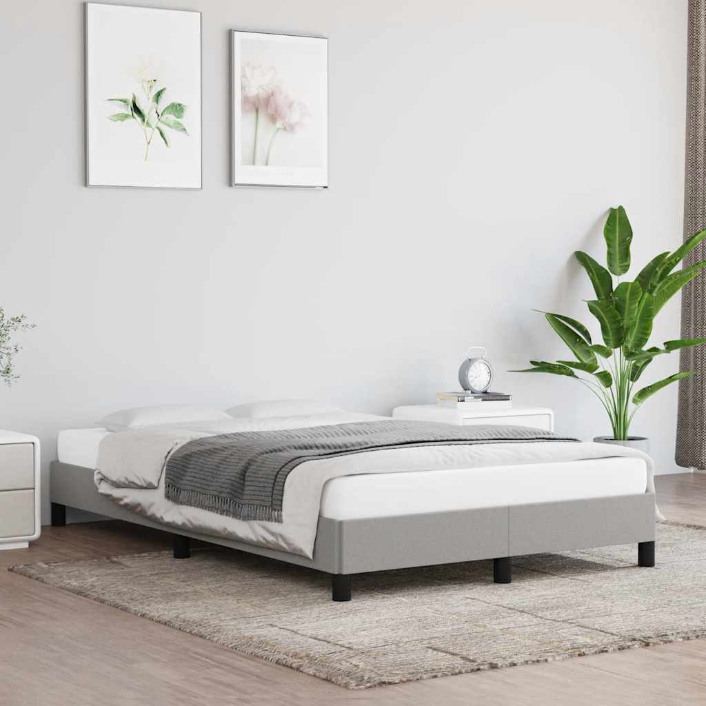 Giroletto senza Materasso Grigio Chiaro 120x190 cm in Tessuto