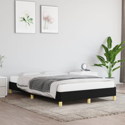 Black bed frame 120x190 cm in fabric