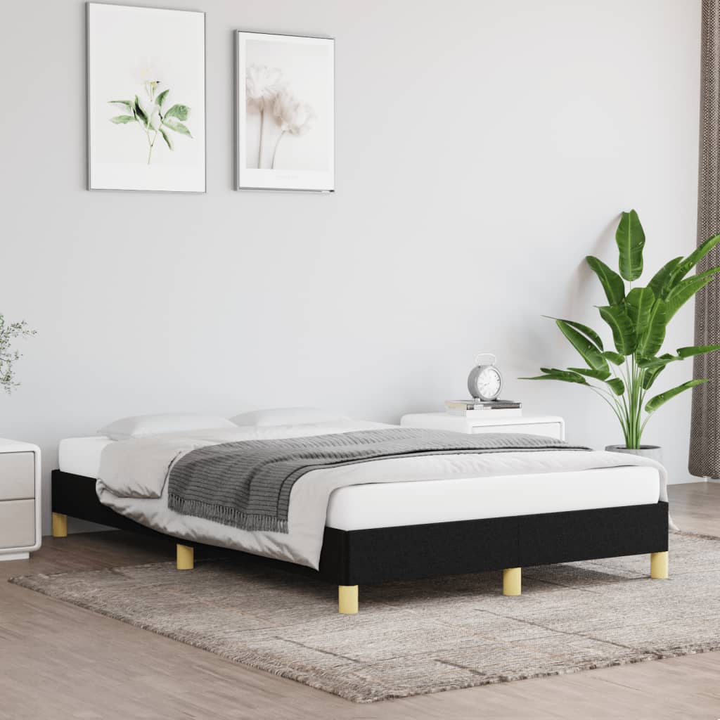 Giroletto senza Materasso Nero 120x190 cm in Tessuto