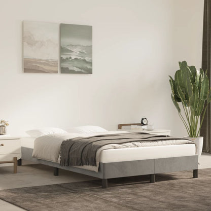 Giroletto senza Materasso Grigio Chiaro 120x190 cm Velluto