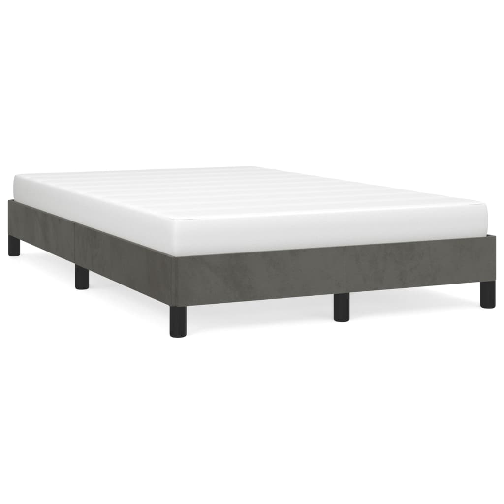 Giroletto senza Materasso Grigio Scuro 120x190 cm Velluto