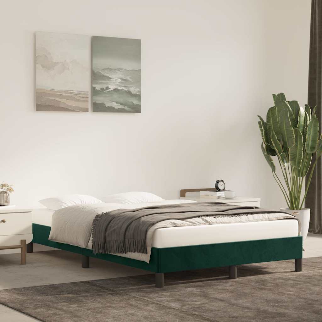 Giroletto senza Materasso Verde Scuro 120x190 cm Velluto