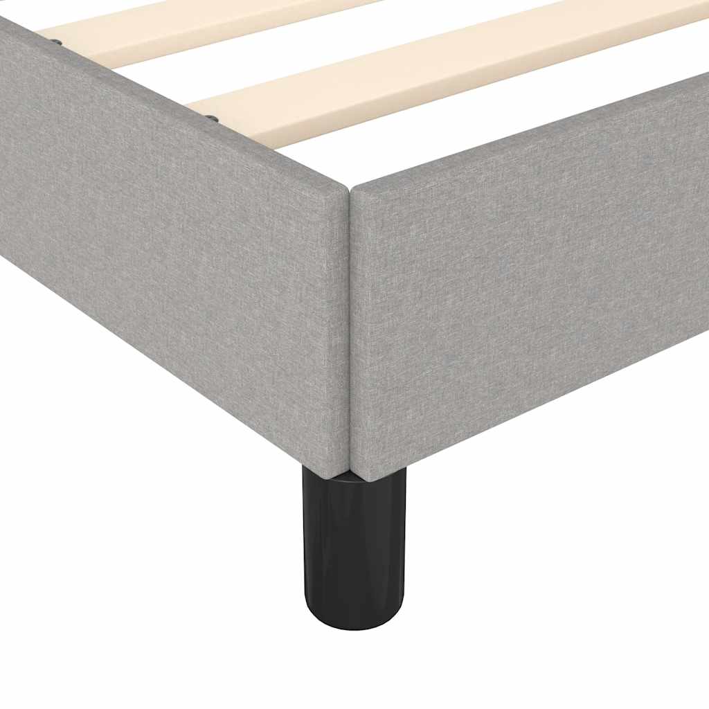 Giroletto senza Materasso Grigio Chiaro 120x190 cm in Tessuto