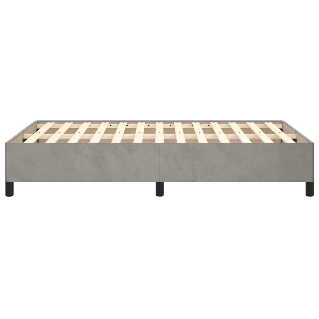 Giroletto senza Materasso Grigio Chiaro 120x190 cm Velluto