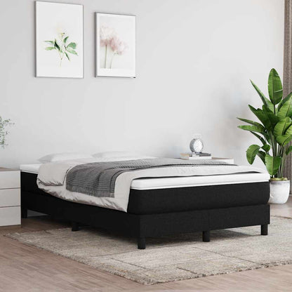 Giroletto a Molle con Materasso Nero 120x190 cm in Tessuto