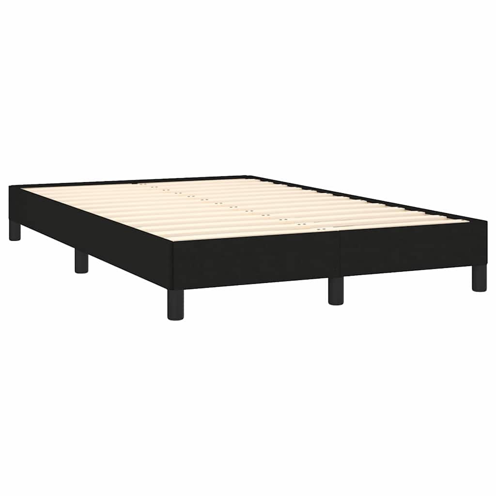 Giroletto a Molle con Materasso Nero 120x190 cm in Tessuto