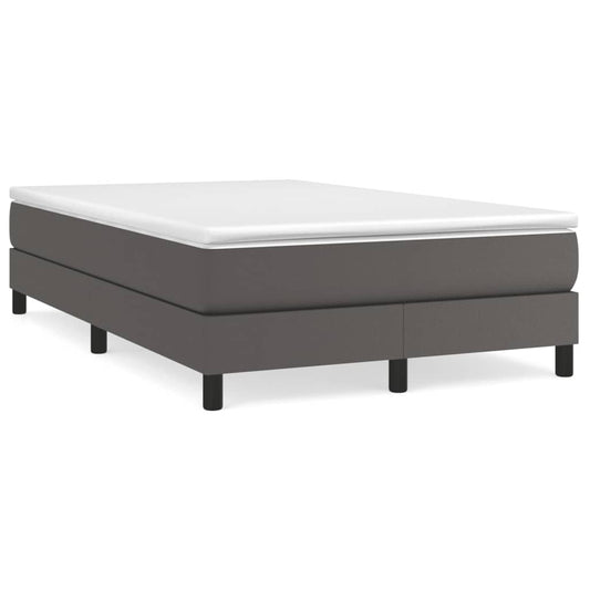 Giroletto a Molle con Materasso Grigio 120x190 cm in Similpelle | homemem39