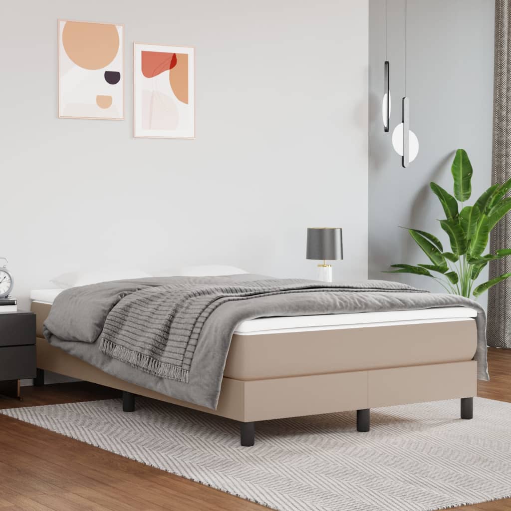 Giroletto a Molle con Materasso Cappuccino 120x190cm Similpelle | homemem39
