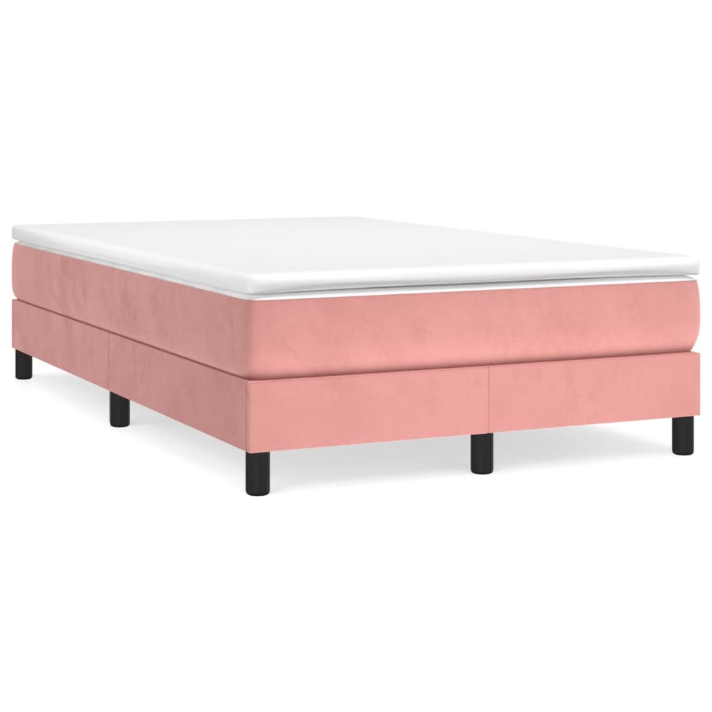 Giroletto a Molle con Materasso Rosa 120x190 cm in Velluto | homemem39
