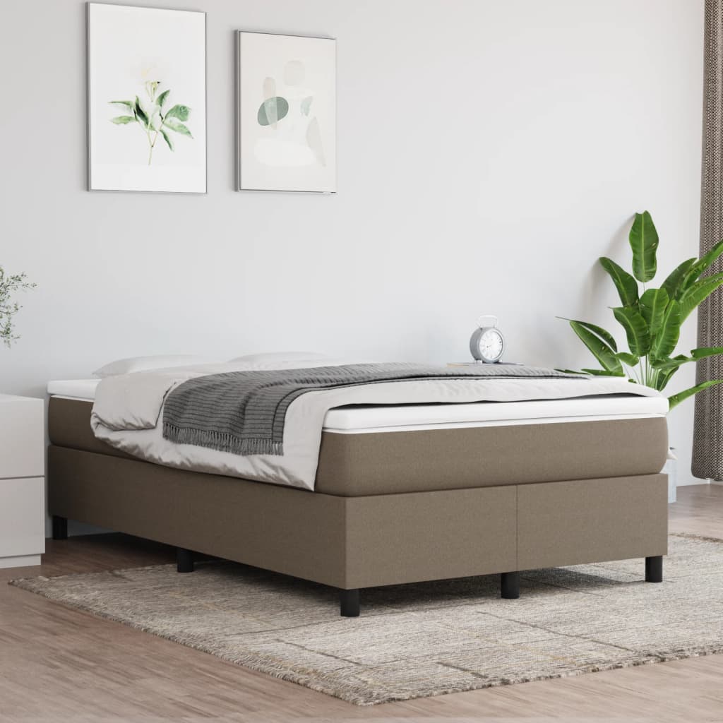 Giroletto a Molle con Materasso Tortora 120x190 cm in Tessuto | homemem39