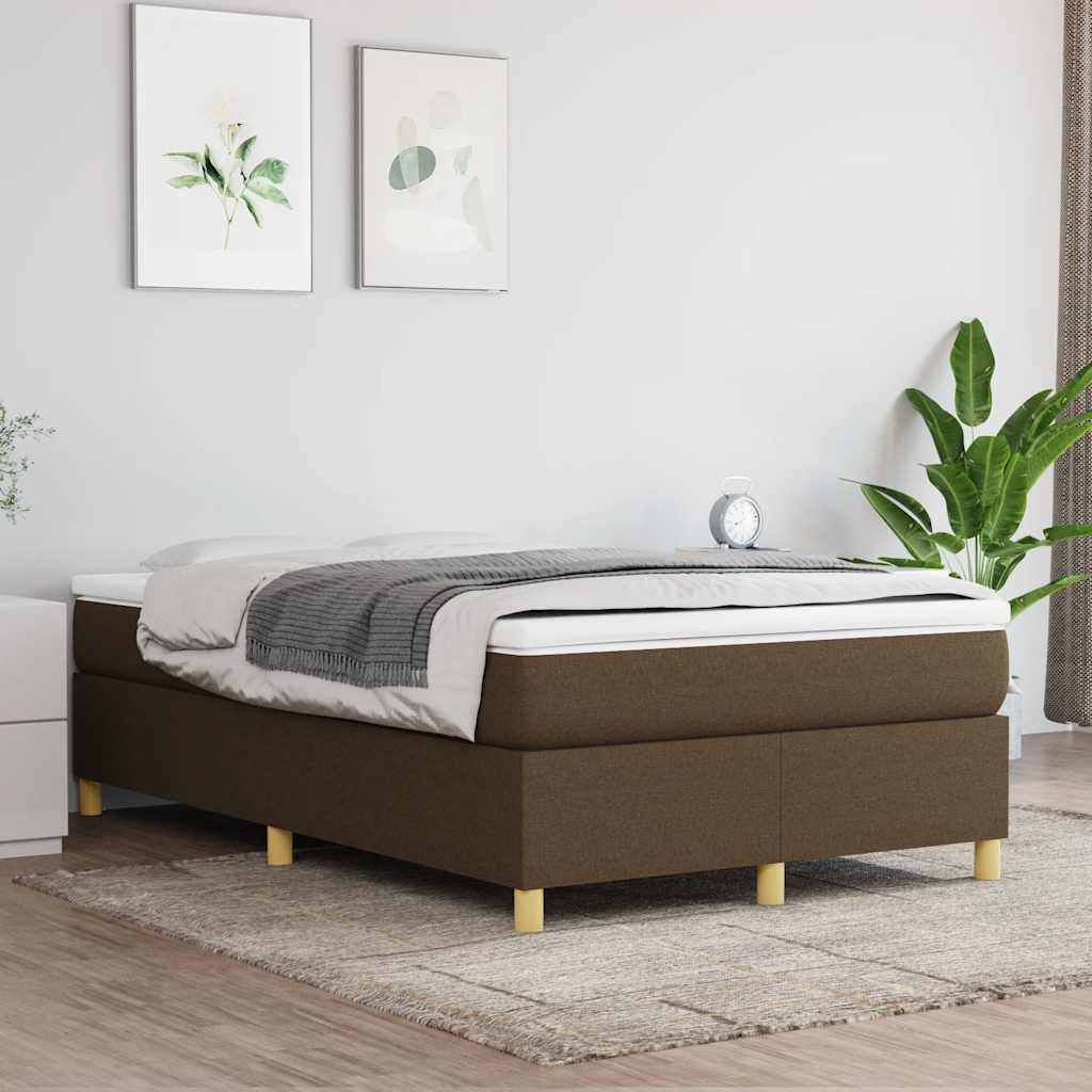 Giroletto a Molle con Materasso Marrone Scuro 120x190cm Tessuto | homemem39