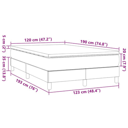 Giroletto a Molle con Materasso Marrone Scuro 120x190cm Tessuto | homemem39
