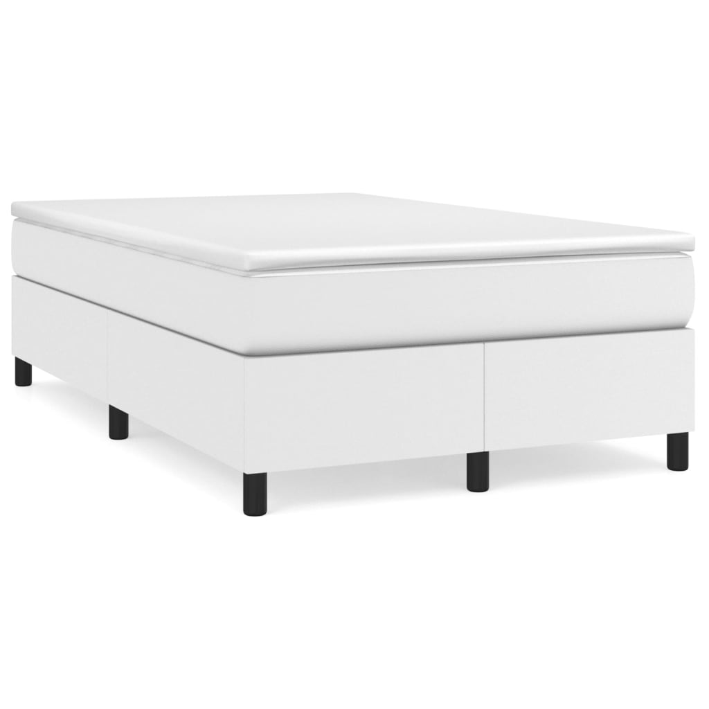 Giroletto a Molle con Materasso Bianco 120x190 cm in Similpelle | homemem39