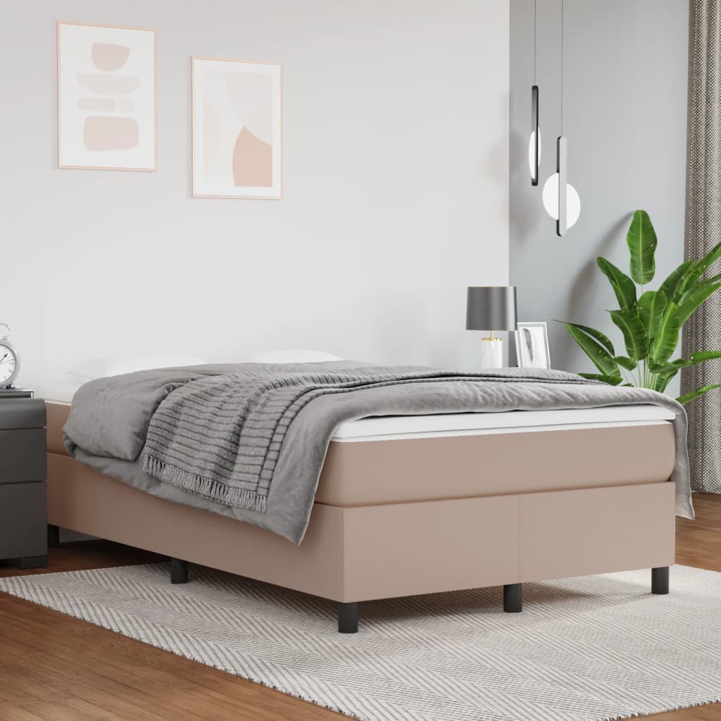 Giroletto a Molle con Materasso Cappuccino 120x190cm Similpelle | homemem39