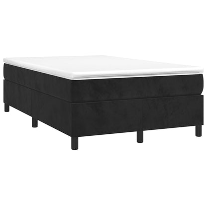 Giroletto a Molle con Materasso Nero 120x190 cm in Velluto | homemem39