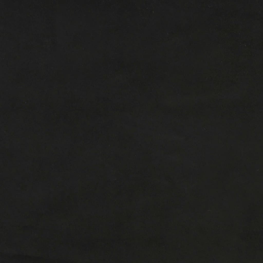 Giroletto a Molle con Materasso Nero 120x190 cm in Velluto | homemem39